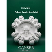 Canseb Elegance 11CM Kuru Kafa Küllük Dekoratif Obje - Gotik Tarzı - Rock - Skull