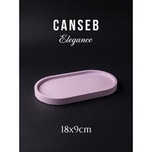 Canseb Elegance 18X9CM - Lilâ - Dekoratif Tepsi - El Boyaması Işçilik - Premıum