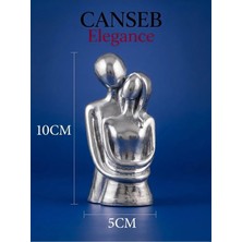 Canseb Elegance 10CM - Premium - Gümüş Renk - Sevgili Biblo
