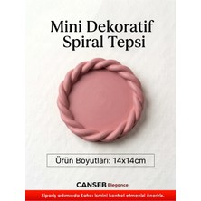 Canseb Elegance 14X14CM - Premium - Pudra Pembe - Dekoratif Sarmal Tepsi - El Boyaması Işçilik (14X14CM Ebat)