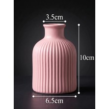 Canseb Elegance (Mermer Tozu Içerir) - 10CM Mini Vazo - Bebe Pembesi - El Boyaması Işçilik - Elegance Seri
