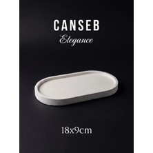 Canseb Elegance Çimento Esaslı - 18X9CM Dekoratif - Sunumluk - Tepsi - Tabak