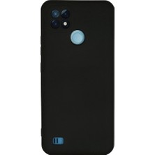 Royaleks Realme C21 Kılıf Nano Içi Kadife Silikon - Siyah