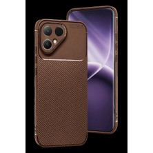 Royaleks Tecno Pova Curve 2 5g Auto Focus Karbon Kapak - Kahverengi