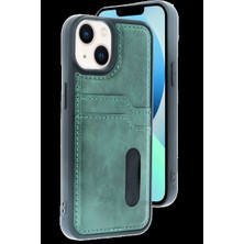 Royaleks Iphone 15 Sara Kartvizitli Deri Kılıf - Yeşil