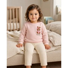 Tuffy Bebek Pembe Sweatshirt Rabbit Işlemeli ve Soft Kesim Rahat Model