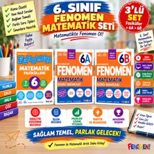 Fenomen 6. Sınıf Matematik Soru Bankası ve Matematik Fasikülleri 3’lü Set | 6A + 6b + 7 Fasikül | Yeni Nesil Sorular | Video Çözümlü | Akıllı Tahta Uyumlu