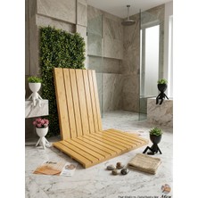 Ness Global Doğal Bambu Banyo Matı 60X40 cm Ahşap Kaymaz Banyo Paspası & Dus Içi Paspas
