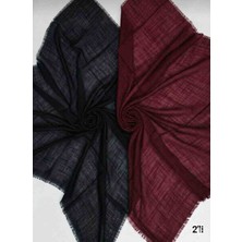 Özense 2'li Flamlı Pamuklu Ince Terletmeyen 4 Mevsim Kullanılabilir 100X100 cm Bordo ve Siyah Renkli Yazma Eşarp