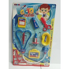 Evim 365 Mavi Kartelalı Doktor Seti Eğitici Oyun 9 Parça Bpa Içermeyen Güvenli Plastik Malzeme