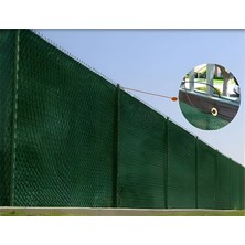 Kampya Yeşil 5*6 mt Gölgelik File %95 Lik Gölgelik Kumaş Kolonlu Kuş Gözlü Çit Brandas