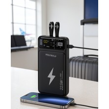 Azrlya Powerbank Dahili Ekranlı 10000 Mah Çift Kablolu Yeni Nesil