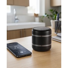 Azrlya Taşınabilir Silindir Tasarım Bluetooth 5.0 Hoparlör Yüksek Bas Performanslı Yeni Nesil