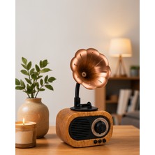 Azrlya Retro Tasarımlı Mini Bluetooth Hoparlör ve Fm Radyo Çoklu Medya Yeni Nesil