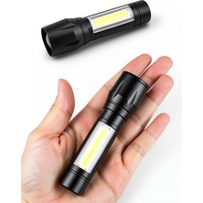 Azrlya El Feneri Uzun Menzilli USB Şarj Edilebilir Kamp Lambası