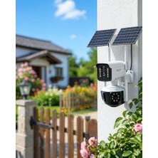 Azrlya Güneş Enerjili Arsa Kamerası 4g Sım Kartlı Gece Görüşlü Solar Kamera