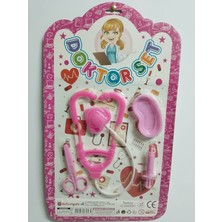 Evim 365 Pembe Kartelalı Doktor Seti Eğitici Oyun 4 Parça Bpa Içermeyen Güvenli Plastik Malzeme