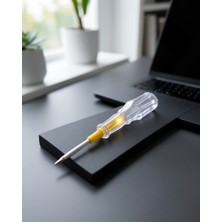 Azrlya Elektrik Test Kalemi Neon Işıklı Nikel Kaplama 110-220V Dirençli