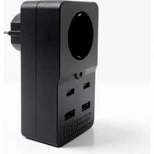 Azrlya Akıllı Akım Dengelemeli Priz 2500W 4 USB Type C Çıkışlı