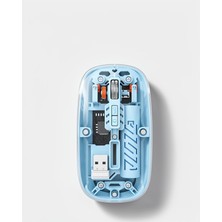 Azrlya Ofis ve Günlük Kullanım Için Mavi Bluetooth Kablosuz Mouse