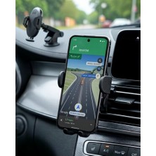 Azrlya 360° Döner Araç Telefon Tutucu Otomatik Kilit Mekanizmalı Stand