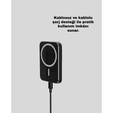 Azrlya Mıknatıslı Magsafe Uyumlu Araç Tutucu Kablosuz Şarj Destekli