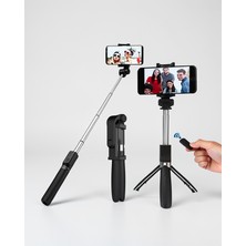 Azrlya Selfie Çubuğu Tripod Bluetooth Kumandalı Selfie Çubuğu Telefon Tutucu