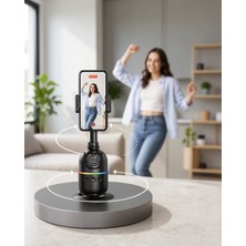 Azrlya Yapay Zeka Destekli Yüz Takip Özellikli 360 Derece Dönen Masaüstü Telefon Sabitleyici Yeni Nesil