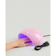 Azrlya Ultraviyole Işıklı 15 Ledli 45W Oje Kurutucu Makine Pembe