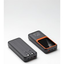 Azrlya 20.000 Mah Powerbank – 22.5W Hızlı Şarj, Çok Kablolu, Dijital Göstergeli