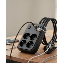 Azrlya Akım Korumalı Çoklu Priz 4 USB 2 Type C 4 Priz Güvenli ve Hızlı Şarj