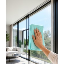 Azrlya Çok Amaçlı Mikrofiber Cam Bezi Cam Ayna Duşakabin ve Parlak Yüzey Temizlik Bezi