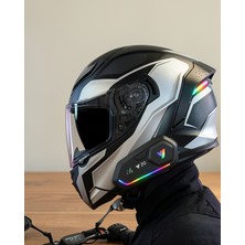 Azrlya Şarjlı Motosiklet Kask Intercom Kulaklık Bluetooth 5.3 Teknolojisi