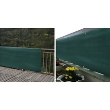 Kampya Yeşil 5*7 mt Gölgelik File %95 Lik Gölgelik Kumaş Kolonlu Kuş Gözlü Çit Brandas