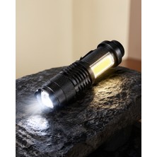 Azrlya 4 Modlu USB Şarjlı LED El Feneri Kamp ve Outdoor