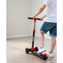 Azrlya 3 Tekerlekli Çocuk Scooterı Kaymaz Geniş Tabanlı Dengeli Sürüş Skuteri