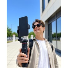 Azrlya Akıllı Takipli Gimbal Selfie Stick Profesyonel Video Çekim Stabilizatörü Uzayabilir Tripod Bluetooth Kumandalı