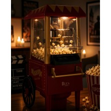 Azrlya Yağsız Mısır Patlatma Makinesi Sıcak Hava Popcorn Makinesi Nostaljik Tasarım