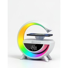Azrlya Bluetooth Hoparlör Dijital Göstergeli Wireless Şarj Rgb Işıklı