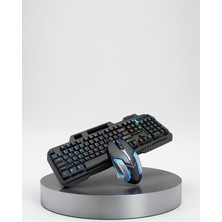 Azrlya Mekanik Oyuncu Seti – LED Işıklandırma ve Ergonomik Mouse