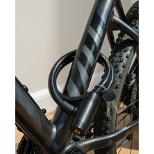 Azrlya 12 mm Pvc Kaplamalı Bisiklet Kilidi 80 cm Anahtarlı Çelik Halat Kilit 2 Anahtarlı Güvenlik Kilidi