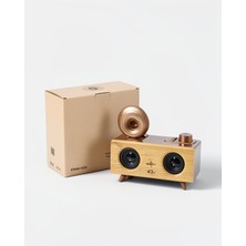 Azrlya Gramafon Radyo Bluetooth Hoparlör Nostaljik Radyo Fm Radyo