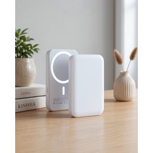 Azrlya 15W Magsafe Uyumlu Manyetik Kablosuz Powerbank 5000 Mah
