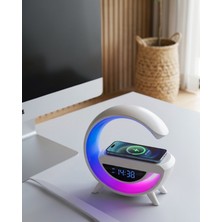 Azrlya Kablosuz Şarjlı Bluetooth Hoparlör Rgb Işık Gece Lambası Dijital Saat