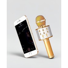 Azrlya Şarjlı ve Uzun Pil Ömürlü Karaoke Mikrofon USB Bellek Destekli, Profesyonel Ses