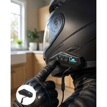 Azrlya Kask Kulaklığı Motosiklet Intercom Interkom Dinleme Konuşma Özellikli Su Geçirmez