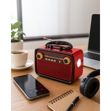 Azrlya Nostaljik Radyo Bluetooth Bağlantılı Müzik Kutusu Ahşap