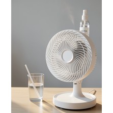 Azrlya Mini Masaüstü Vantilatör Sessiz Çalışan 2 Kademeli Fan Otomatik Salınımlı