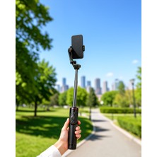 Azrlya Aı Takipli Gimbal Selfie Stick 360° Otomatik Yüz Takibi Bluetooth Kumandalı Uzayabilir Tripodlu Telefon Sabitleyici