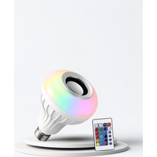Azrlya Kumandalı Rgb LED Işık Bluetooth Hoparlör Ses Lambası Renkli Ampul